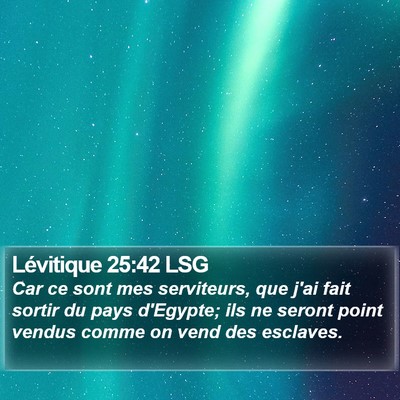 Lévitique 25:42 LSG Bible Verse Image