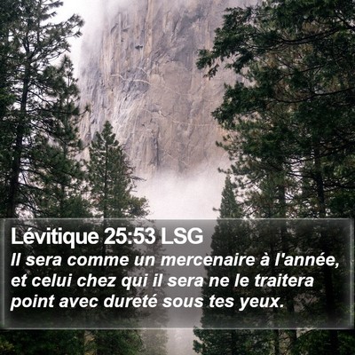 Lévitique 25:53 LSG Bible Verse Image