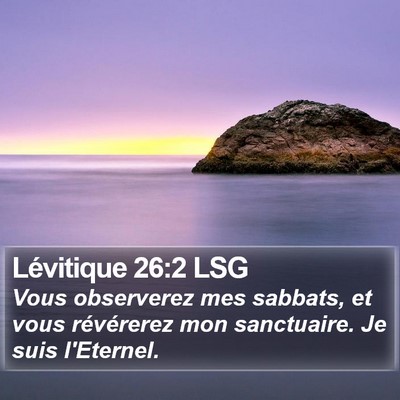 Lévitique 26:2 LSG Bible Verse Image