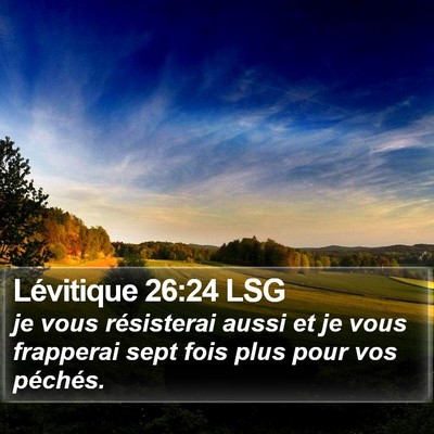 Lévitique 26:24 LSG Bible Verse Image