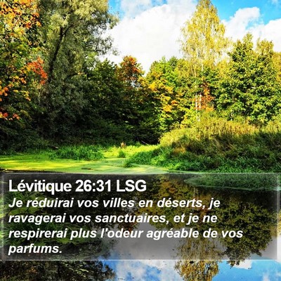 Lévitique 26:31 LSG Bible Verse Image