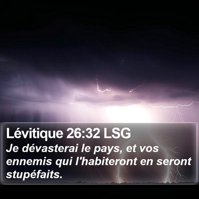Lévitique 26:32 LSG Bible Verse Image