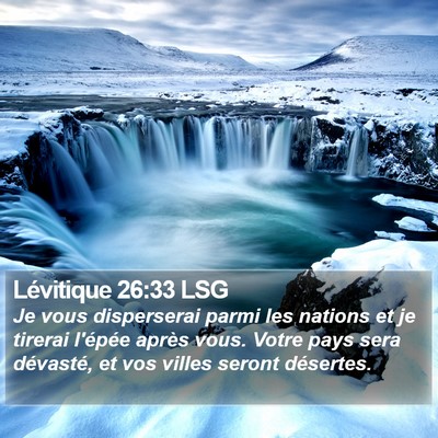 Lévitique 26:33 LSG Bible Verse Image