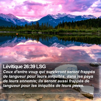Lévitique 26:39 LSG Bible Verse Image