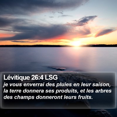 Lévitique 26:4 LSG Bible Verse Image