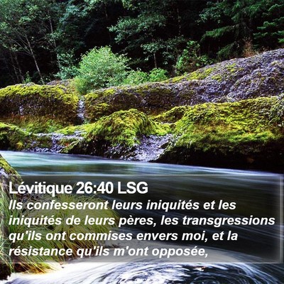 Lévitique 26:40 LSG Bible Verse Image