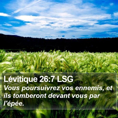 Lévitique 26:7 LSG Bible Verse Image