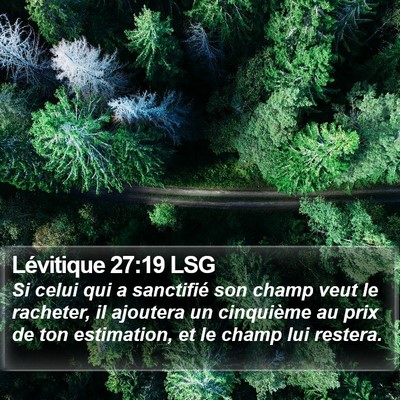Lévitique 27:19 LSG Bible Verse Image