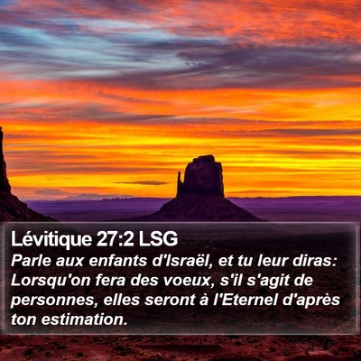 Lévitique 27:2 LSG Bible Verse Image