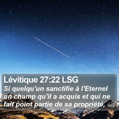 Lévitique 27:22 LSG Bible Verse Image