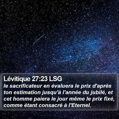 Lévitique 27:23 LSG Bible Verse Image