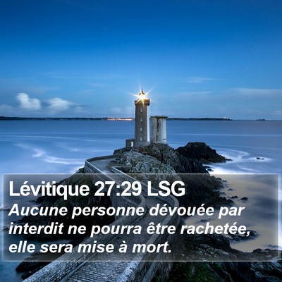 Lévitique 27:29 LSG Bible Verse Image