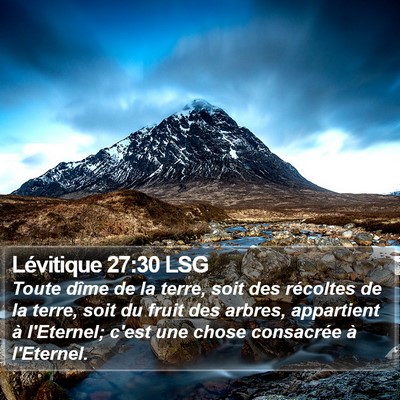 Lévitique 27:30 LSG Bible Verse Image