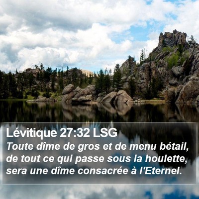 Lévitique 27:32 LSG Bible Verse Image