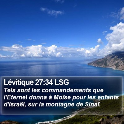 Lévitique 27:34 LSG Bible Verse Image