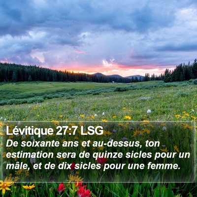 Lévitique 27:7 LSG Bible Verse Image