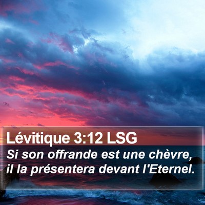 Lévitique 3:12 LSG Bible Verse Image