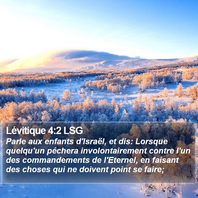Lévitique 4:2 LSG Bible Verse Image