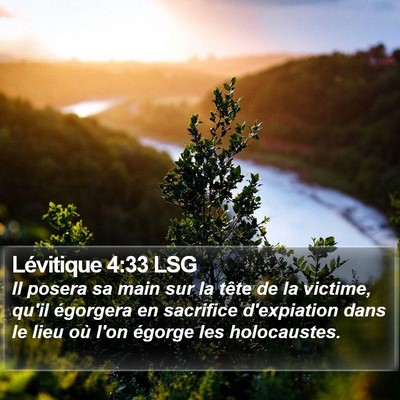 Lévitique 4:33 LSG Bible Verse Image