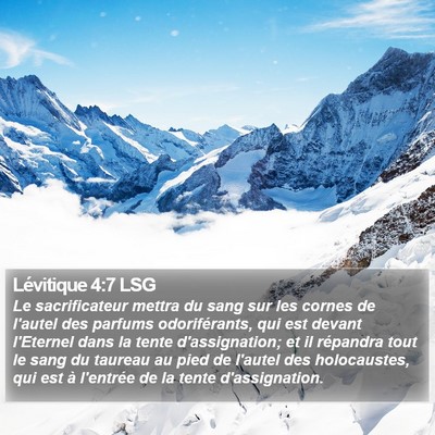 Lévitique 4:7 LSG Bible Verse Image