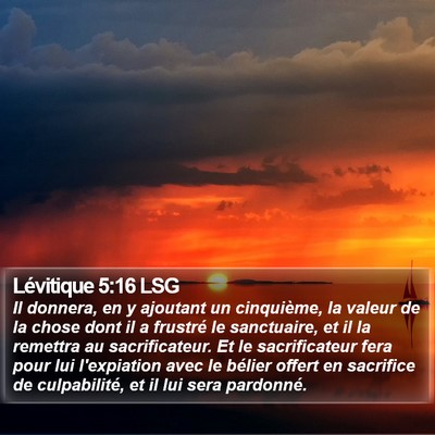 Lévitique 5:16 LSG Bible Verse Image