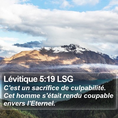 Lévitique 5:19 LSG Bible Verse Image