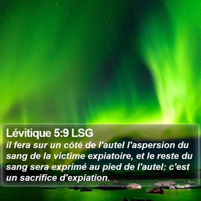 Lévitique 5:9 LSG Bible Verse Image