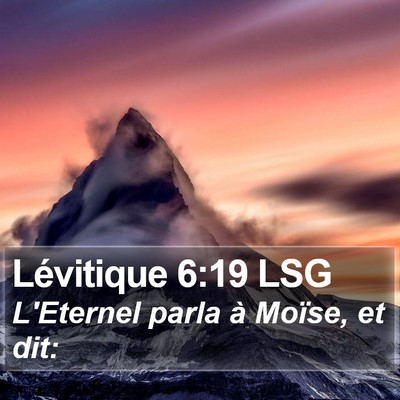 Lévitique 6:19 LSG Bible Verse Image
