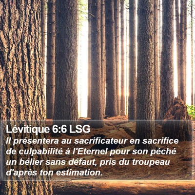 Lévitique 6:6 LSG Bible Verse Image