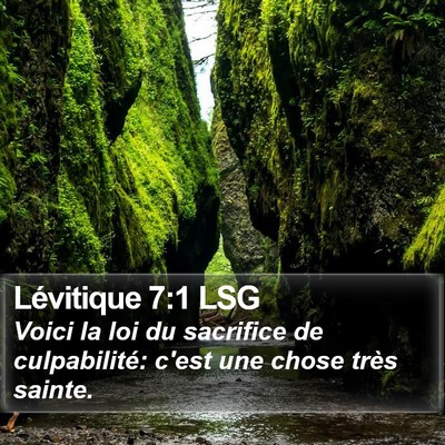 Lévitique 7:1 LSG Bible Verse Image