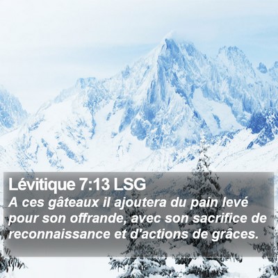 Lévitique 7:13 LSG Bible Verse Image