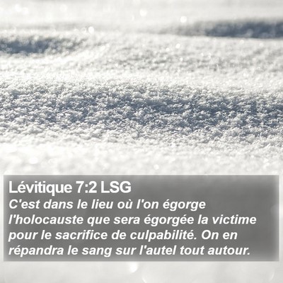 Lévitique 7:2 LSG Bible Verse Image