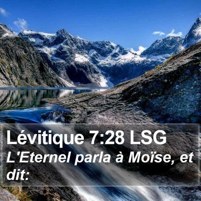 Lévitique 7:28 LSG Bible Verse Image