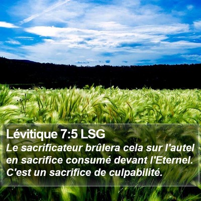 Lévitique 7:5 LSG Bible Verse Image