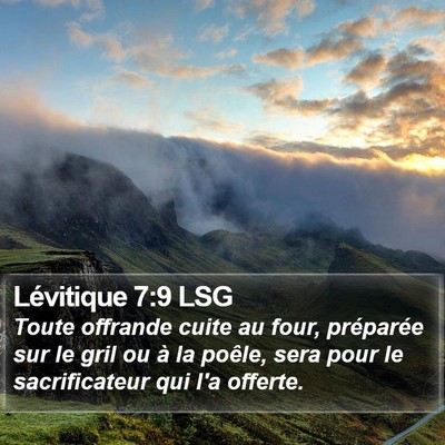 Lévitique 7:9 LSG Bible Verse Image