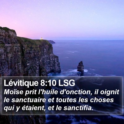 Lévitique 8:10 LSG Bible Verse Image