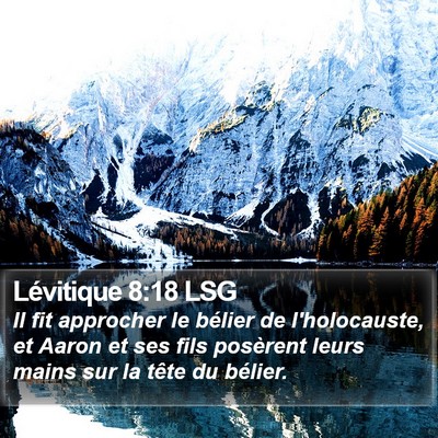 Lévitique 8:18 LSG Bible Verse Image