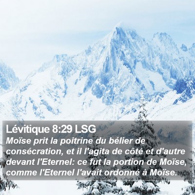 Lévitique 8:29 LSG Bible Verse Image