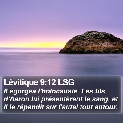 Lévitique 9:12 LSG Bible Verse Image
