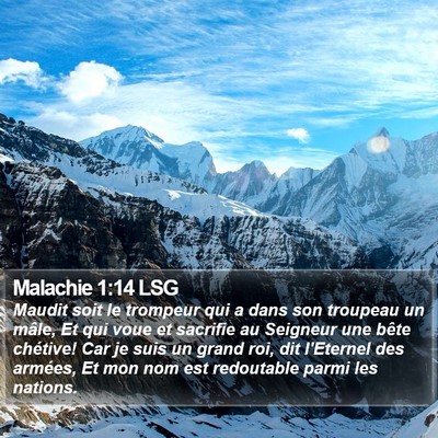 Malachie 1:14 LSG Bible Verse Image
