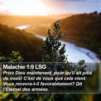 Malachie 1:9 LSG Bible Verse Image