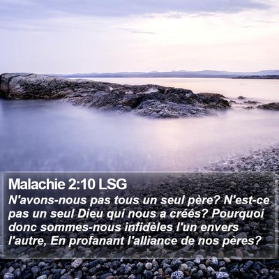 Malachie 2:10 LSG Bible Verse Image