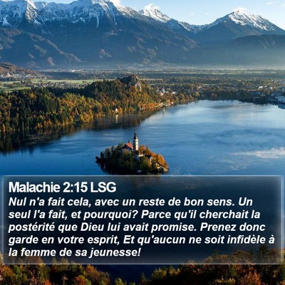 Malachie 2:15 LSG Bible Verse Image