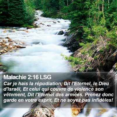 Malachie 2:16 LSG Bible Verse Image
