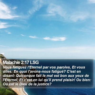 Malachie 2:17 LSG Bible Verse Image