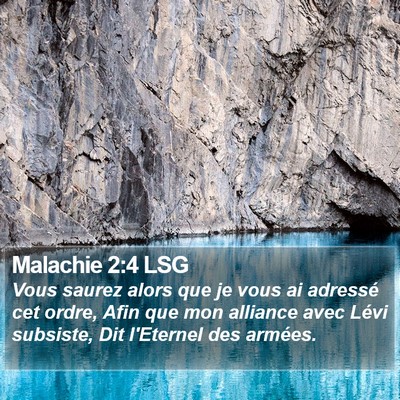 Malachie 2:4 LSG Bible Verse Image