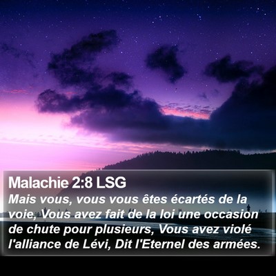 Malachie 2:8 LSG Bible Verse Image