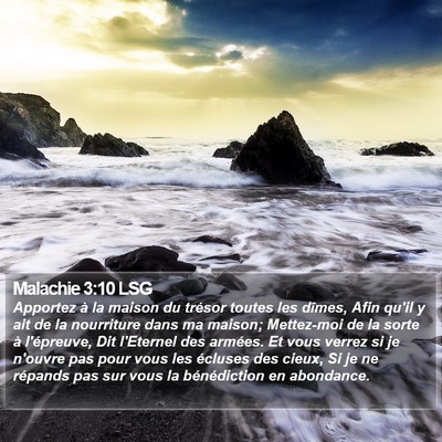 Malachie 3:10 LSG Bible Verse Image