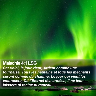 Malachie 4:1 LSG Bible Verse Image