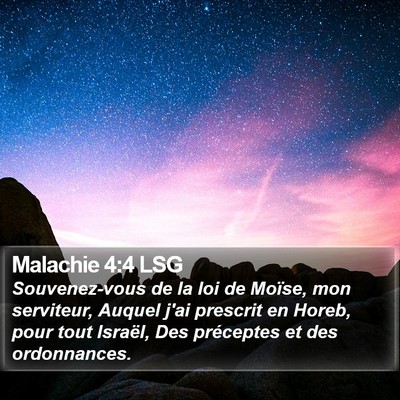 Malachie 4:4 LSG Bible Verse Image